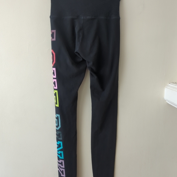 Victoria's Secret Love Pink Leggings Sz Xs  Colorful High Waist Yoga Full Length - Picture 5 of 6